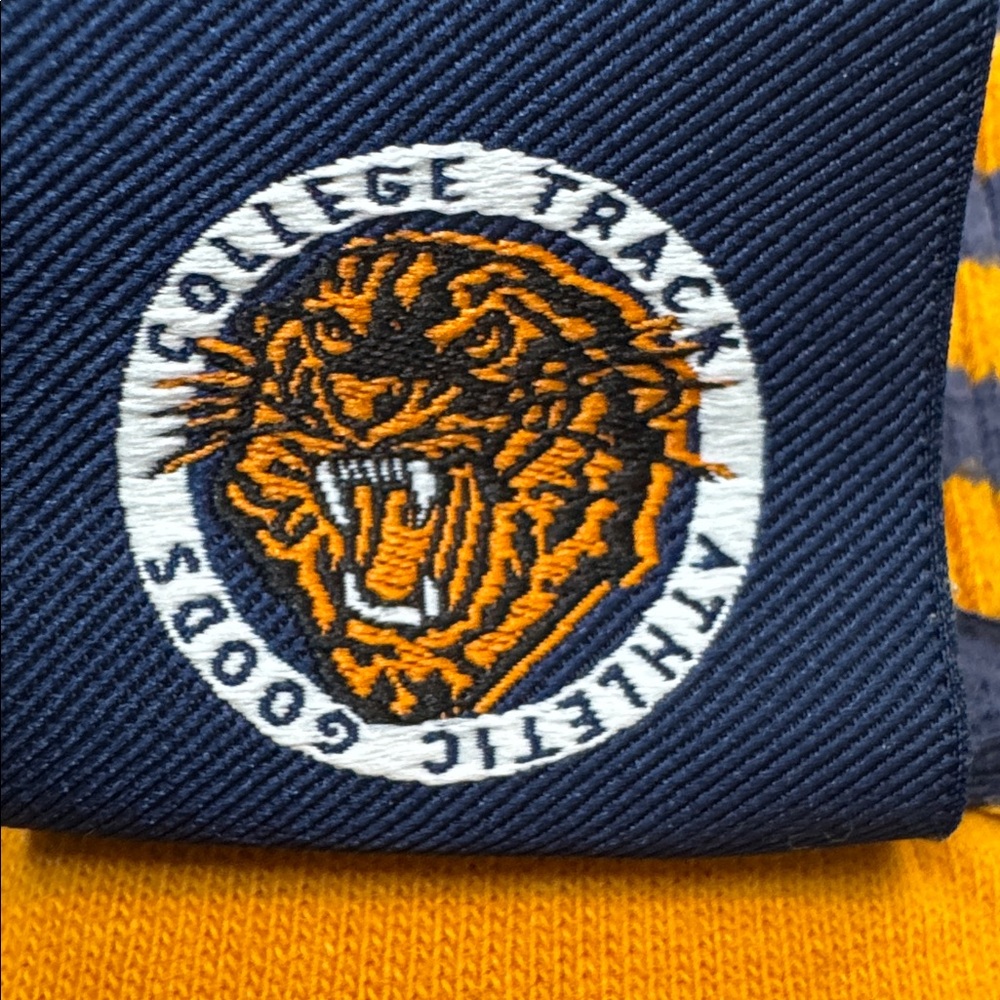 Superdry Wildcats Varsity Jacket Orange Navy Embroidered US 4 - Picture 8 of 8